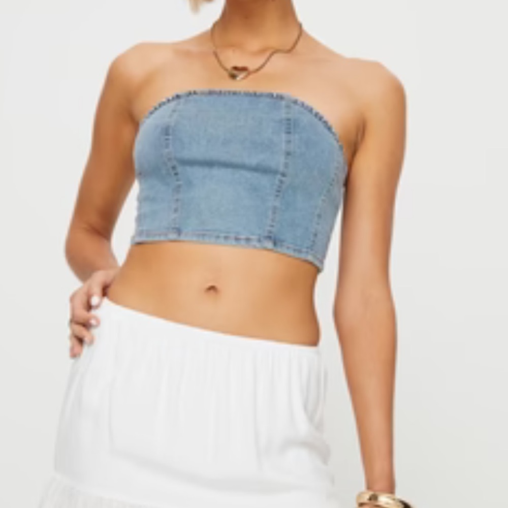 🎉SALE🎉 NWT Jean Bandeau Crop Top by Zara